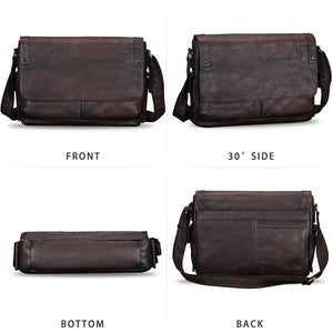 Genuine Leather Crossbody Messenger Bag W7789