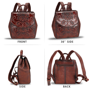 Genuine Leather Backpack LRTO-8208