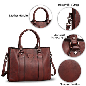 Genuine Leather Satchel Purses Handbags for Women Top Handle Shoulder Bags Lady Crossbody Tote Bag LRTO-A928