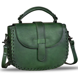 Genuine Leather Crossbody Satchel A291