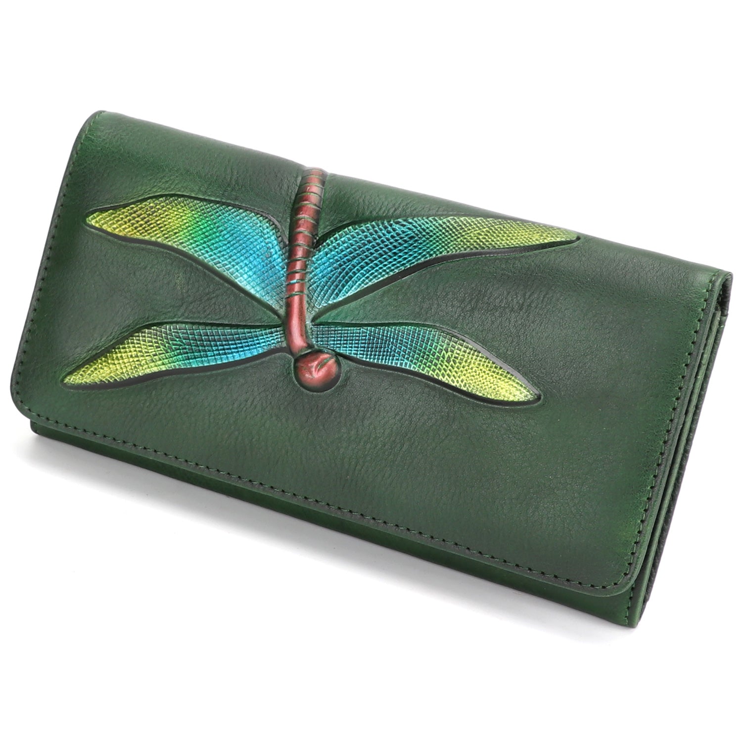 Green Patent Leather Wallets for Women for sale