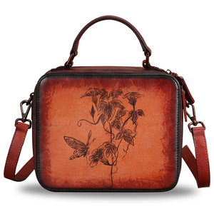 Genuine Leather Hand Painted Satchel LRTO-700