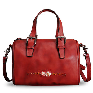 Genuine Leather Hand Painted Satchel LRTO-906