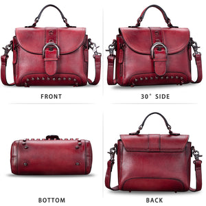 Genuine Leather Satchel A635