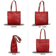 Load image into Gallery viewer, Genuine Leather Tote Bag Satchel Shoulder Bag Purse
